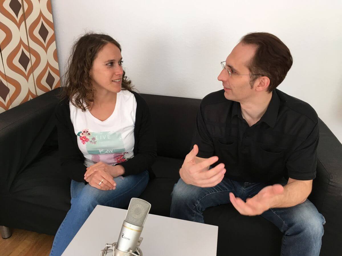 Andy und Janine beim Podcast-Interview